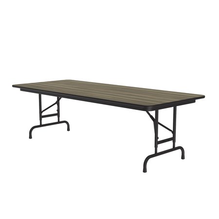 CORRELL CFA Adjustable HPL Folding Tables 30x96 Colonial Hickory CFA3096PX-53